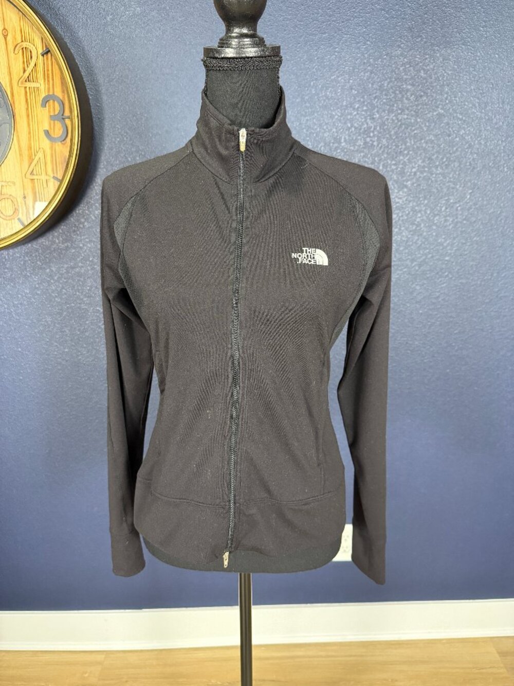 The North Face Black Flex Full Zip Training Jacket Mesh Panel | S